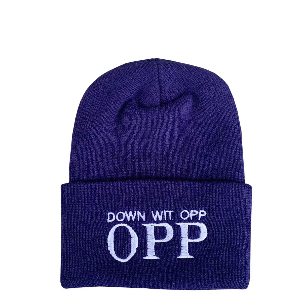 Vintage Vintage Bootleg Naughty By Nature Down With OPP Navy Beanie Size ONE SIZE - 1 Preview