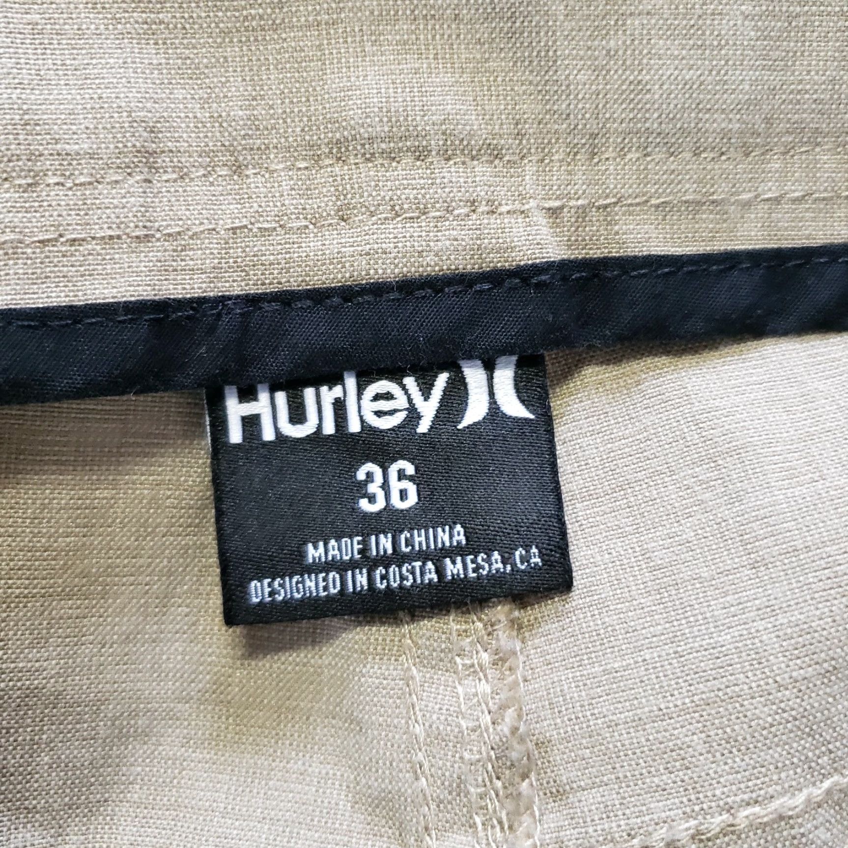 Hurley Hurley Mens Shorts 36 Tan Cotton Blend Flat Front Chino Casual Cotton Blend Shorts Mens 36 Brown Tan Flat Front 90s? Size US 36 / EU 52 - 4 Thumbnail