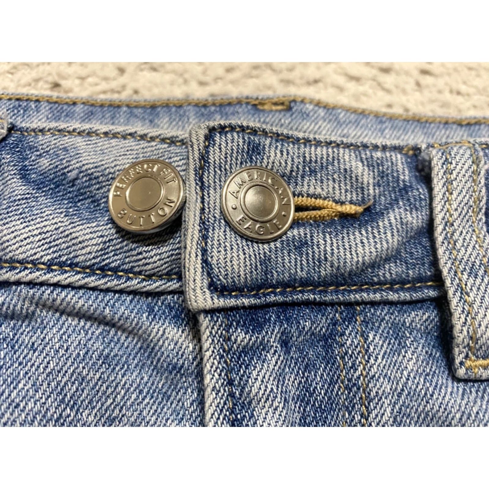 American Eagle Outfitters American Eagle Outfitters Womens Jeans Shorts Blue Denim High Rise Cut-Off 4 Distressed 5-Pocket Size 27" / US 4 / IT 40 - 6 Thumbnail