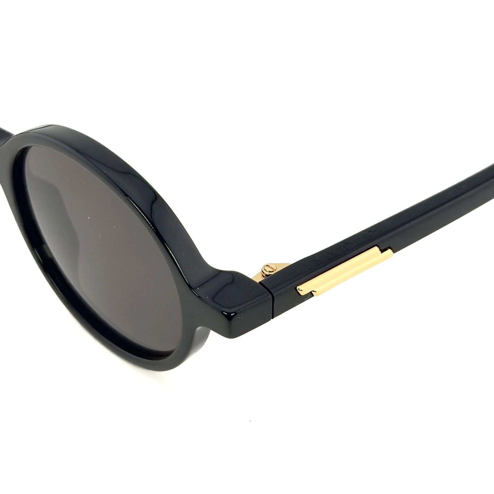 Bottega Veneta BOTTEGA VENETA 1430 BV1430S Black Classic Round Sunglass 001 Size ONE SIZE - 8 Thumbnail