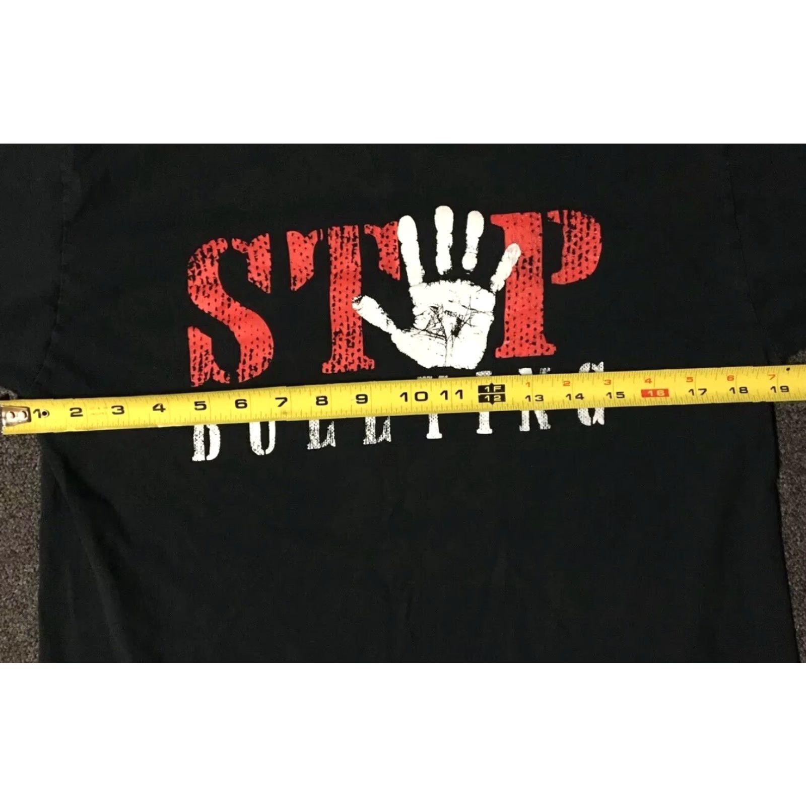 Vintage VINTAGE 90s Stop Bullying Shirt S Black Short Sleeve Men T-Shirt Friends Love Kindness USA Friends Mens Size US S / EU 44-46 / 1 - 5 Thumbnail