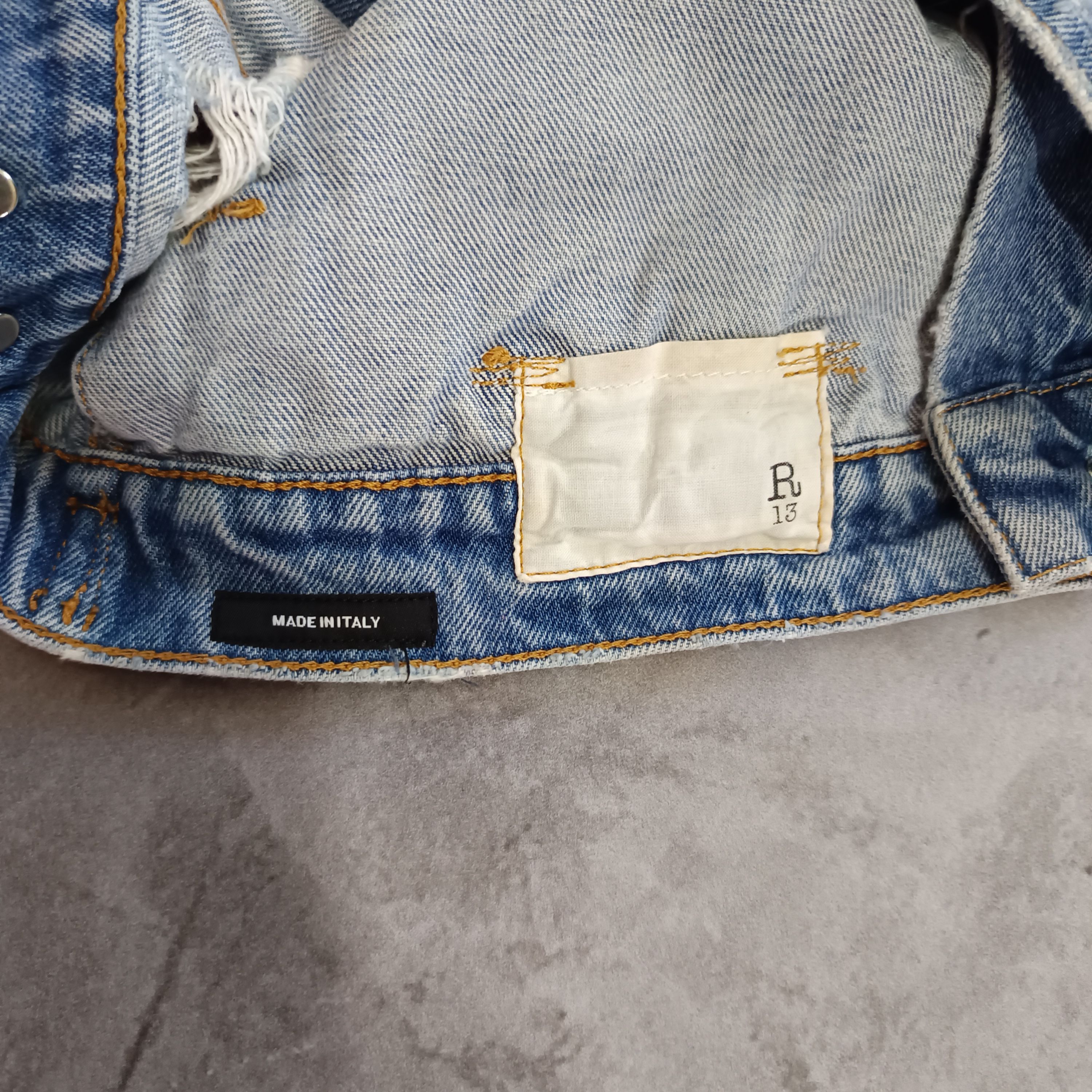 R13 R13 Distressed Trucker Jacket Size US XS / EU 42 / 0 - 7 Thumbnail