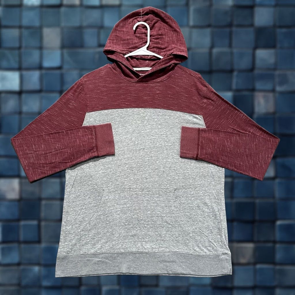 Vintage Urban Pipeline Hoodie Mens Large Red/Gray Lightweight Drawstring Front Pocket Size US L / EU 52-54 / 3 - 1 Thumbnail