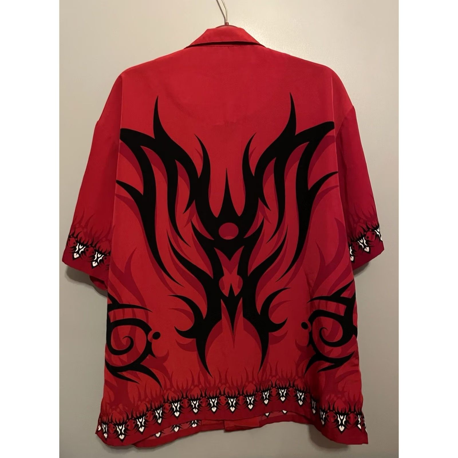 Vintage VINTAGE No Boundaries Short Sleeve Shirt Mens XL Red Tribal 90s Grunge Button-Up 00s Size US XL / EU 56 / 4 - 7 Thumbnail