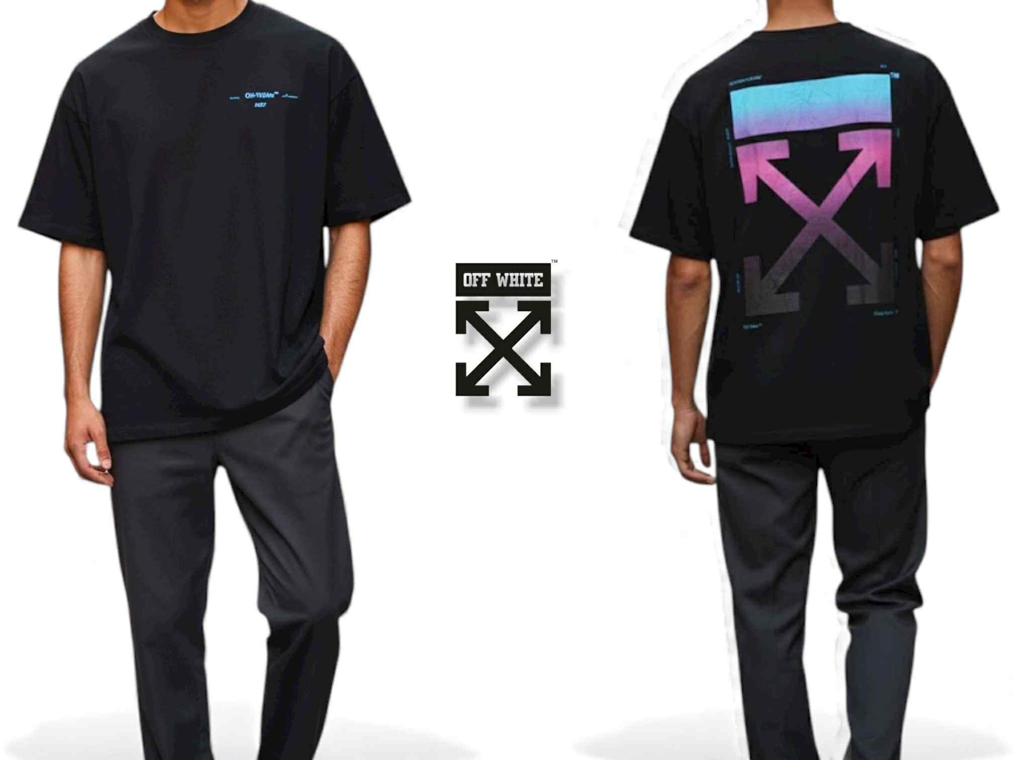 Off-White Off-White Multicolor Gradient Arrows Tee Size US XL / EU 56 / 4 - 2 Thumbnail