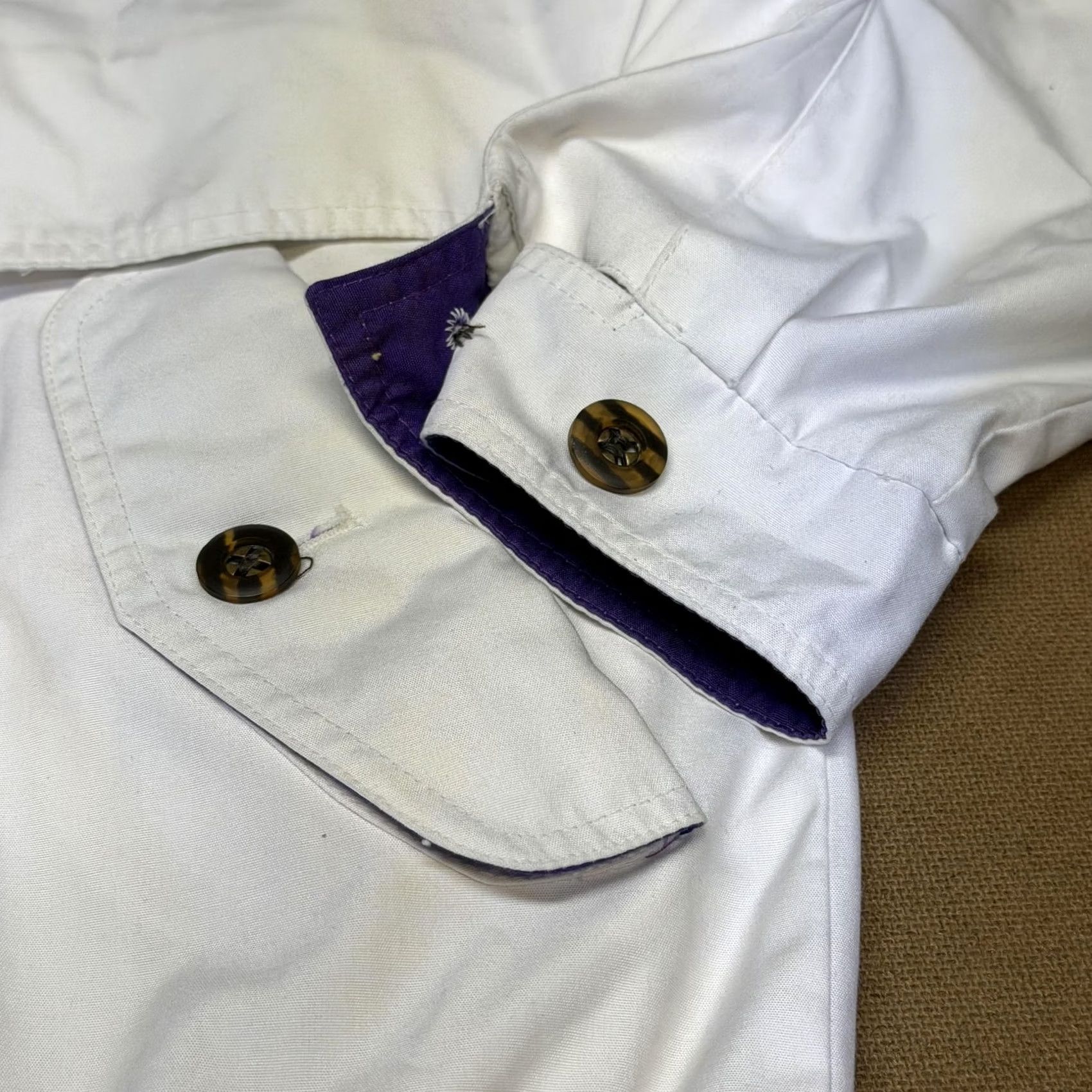 London Fog VINTAGE London Fog Jacket Mens M White Windbreaker Elastic Waist Short Length Size US M / EU 48-50 / 2 - 5 Thumbnail