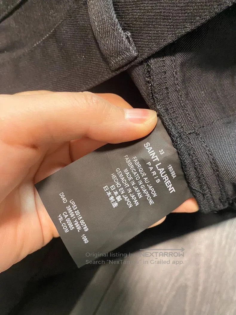 Saint Laurent Paris Saint Laurent Black Distressed Denim Jeans. Size US 33 - 3 Thumbnail