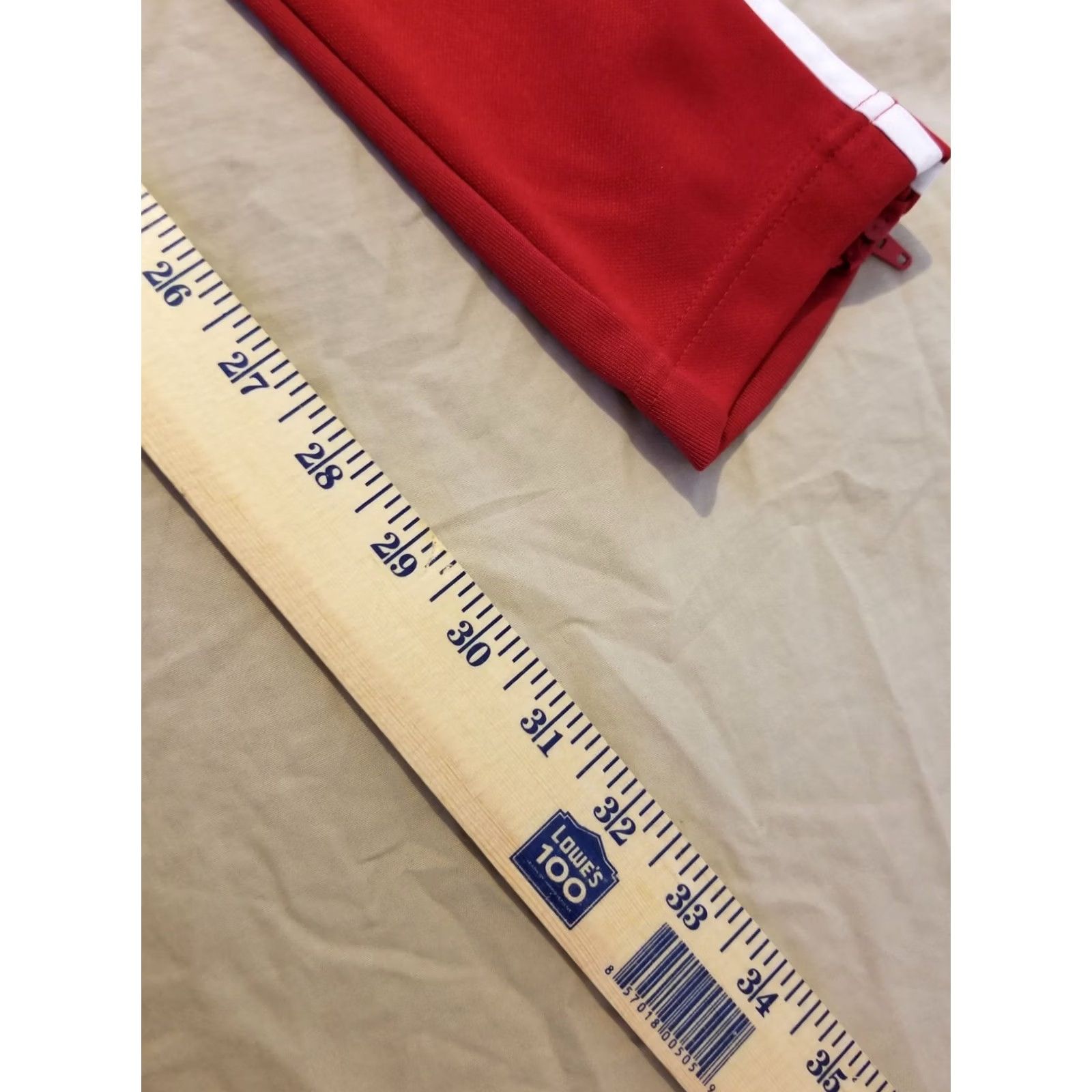 Adidas Mens adidas Pants Small Red Athletic Gym Workout Jogger Size US 29 - 7 Thumbnail