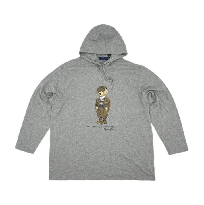 Polo Ralph Lauren Polo Ralph Lauren Bear Print Hooded Long-Sleeve T-Shirt Size US XL / EU 56 / 4 - 1 Thumbnail
