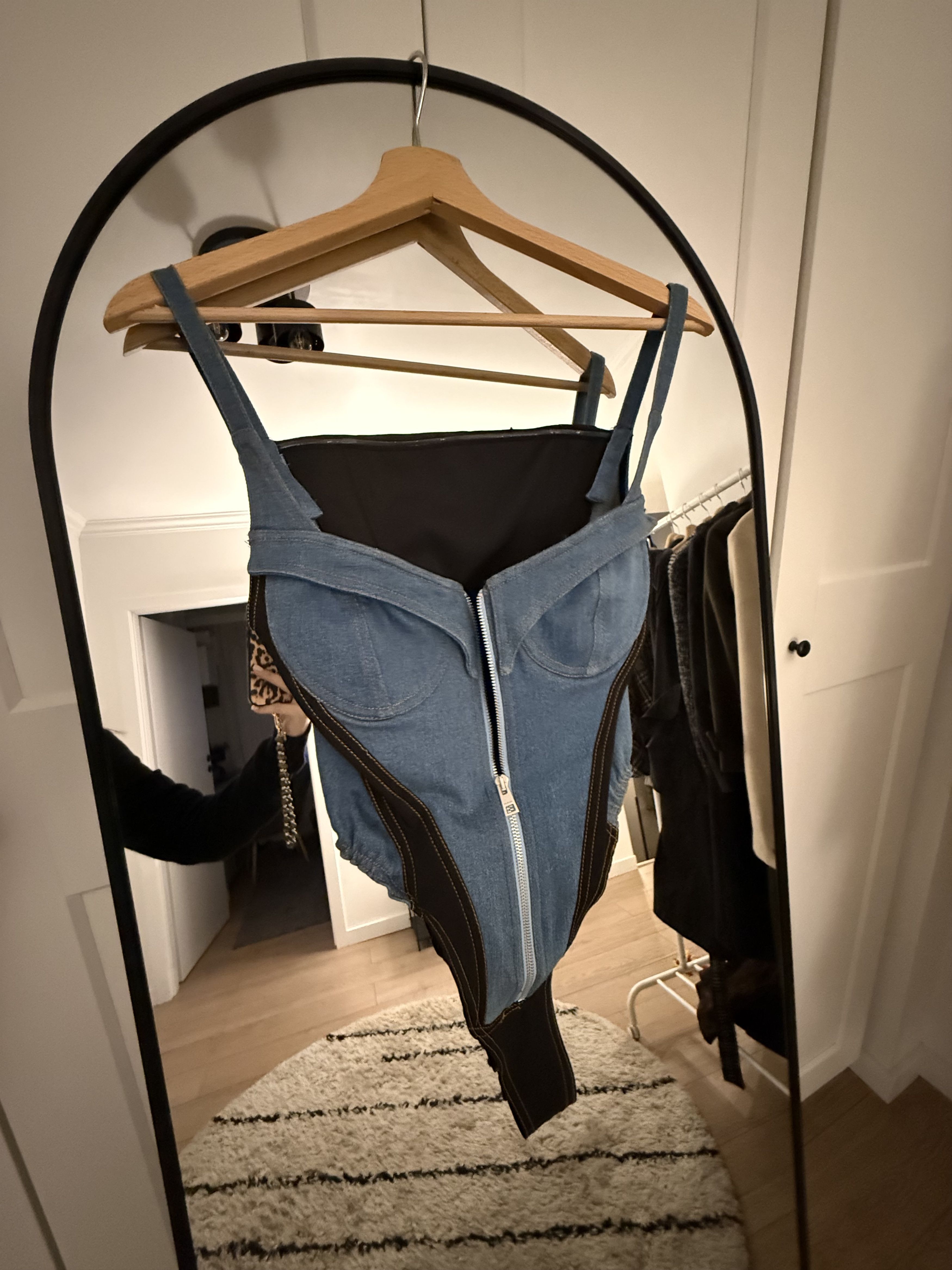 Mugler Mugler Denim Corset Bodysuit with Front Zip Size S / US 4 / IT 40 - 1 Thumbnail