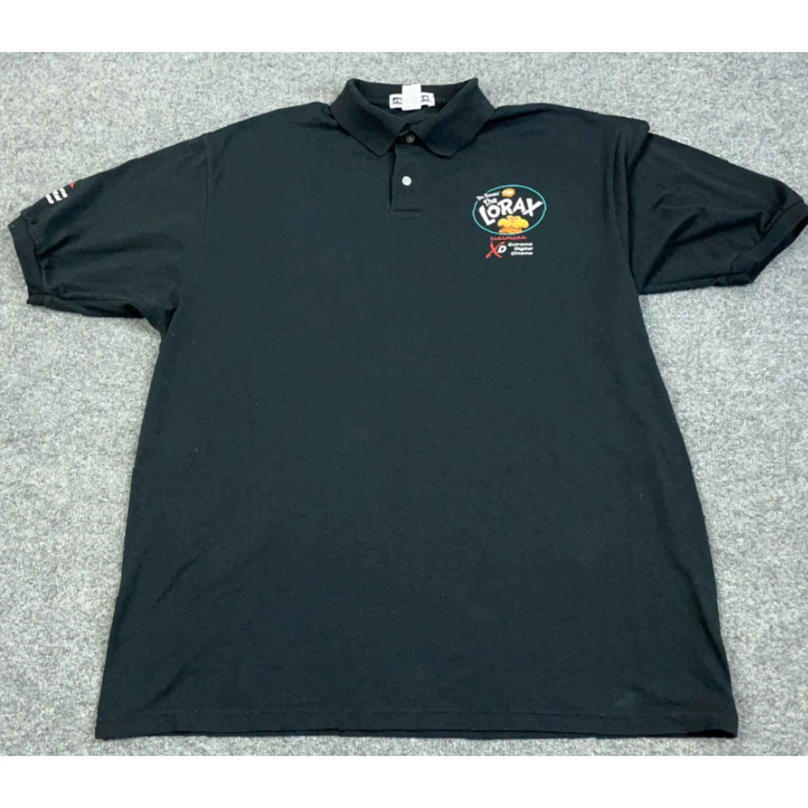 Jerzees Dr. Seuss Lorax Movie 3D Print Polo Shirt Black Adult XL Double-Sided Mens Size US XL / EU 56 / 4 - 2 Thumbnail