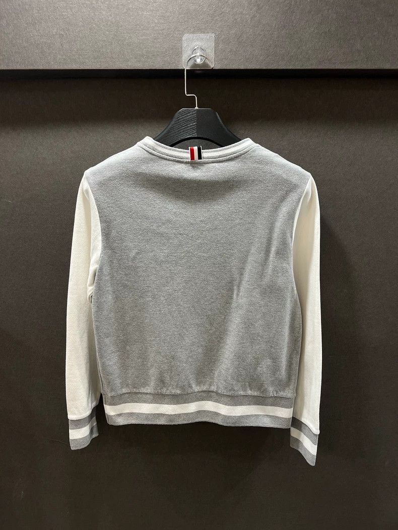 Thom Browne Thom Browne size0 Gray and white patchwork long sleeve hood Size US XS / EU 42 / 0 - 2 Thumbnail