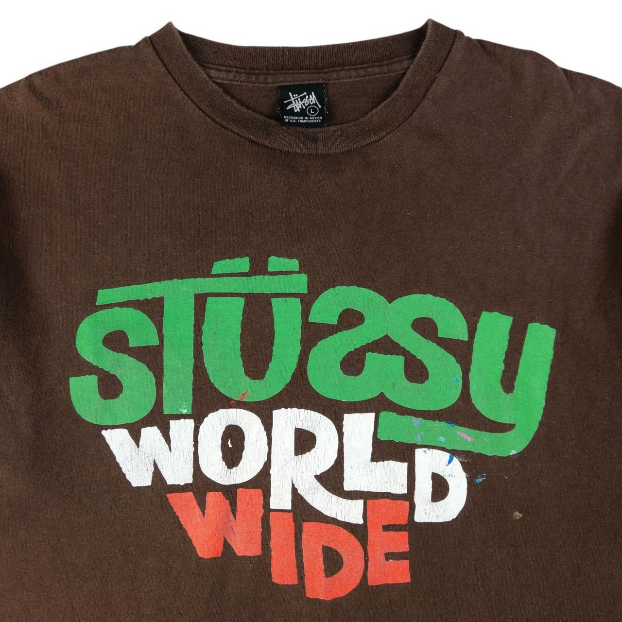 Stussy Vintage Stussy World Wide Graphic T Shirt Size L Size US L / EU 52-54 / 3 - 4 Thumbnail