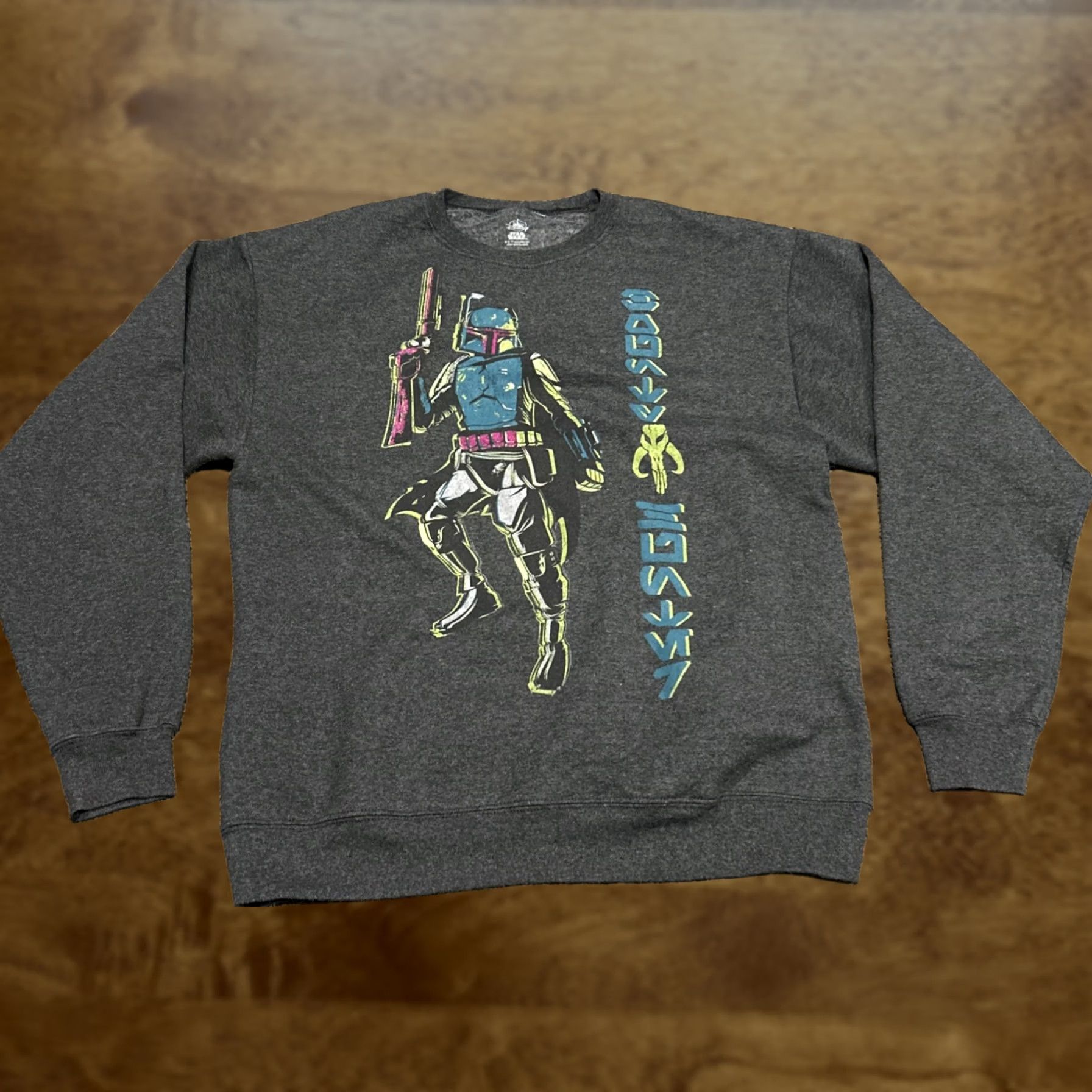 Disney Disney Star Wars Boba Fett Crewneck Pullover Sweater M Gray Graphic Knit Size US M / EU 48-50 / 2 - 1 Thumbnail