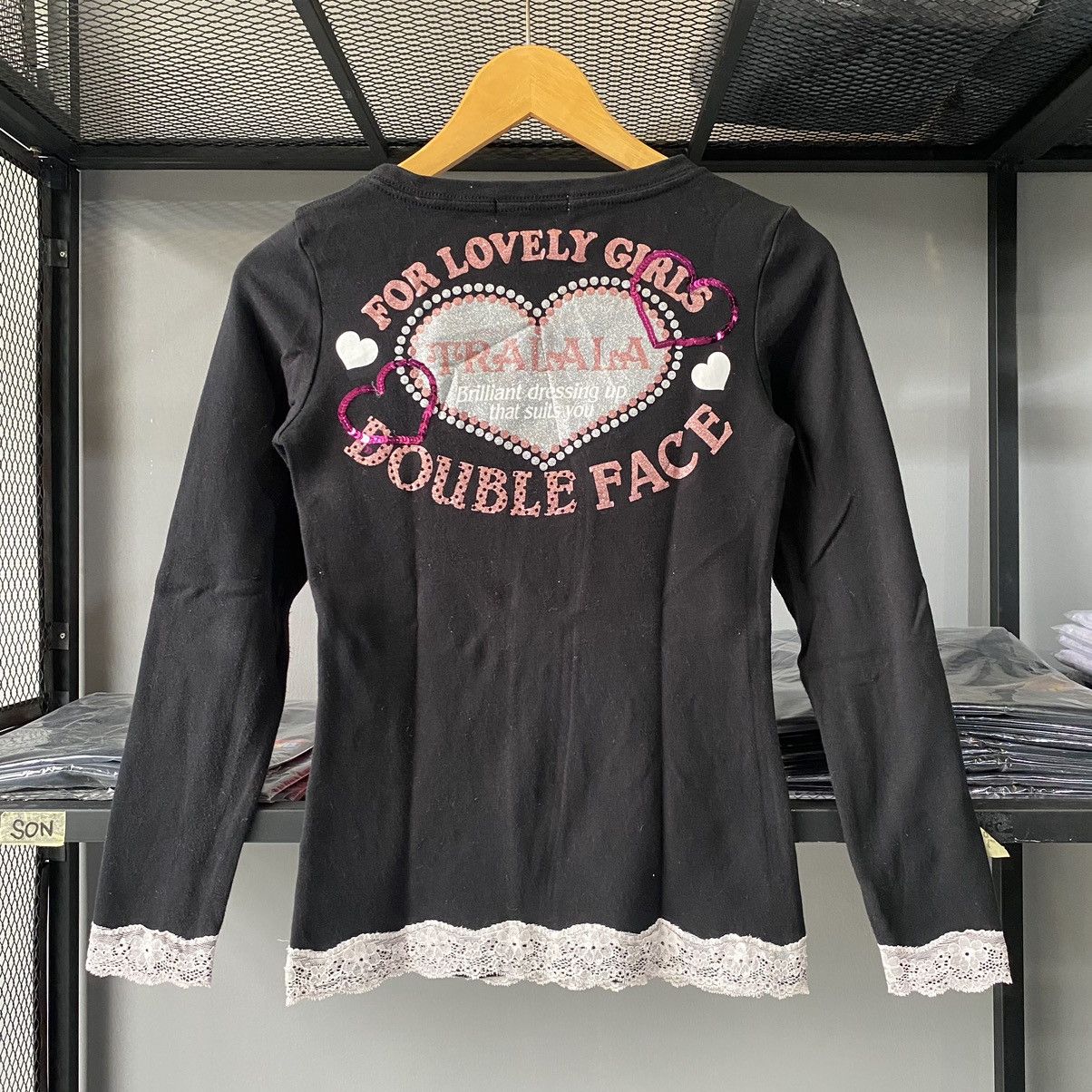 Hysteric Glamour × If Six Was Nine × Japanese Brand Y2K Heart Girl Pink Sequin Lace Trimmed Harajuku Style Tees Size S / US 4 / IT 40 - 14 Thumbnail