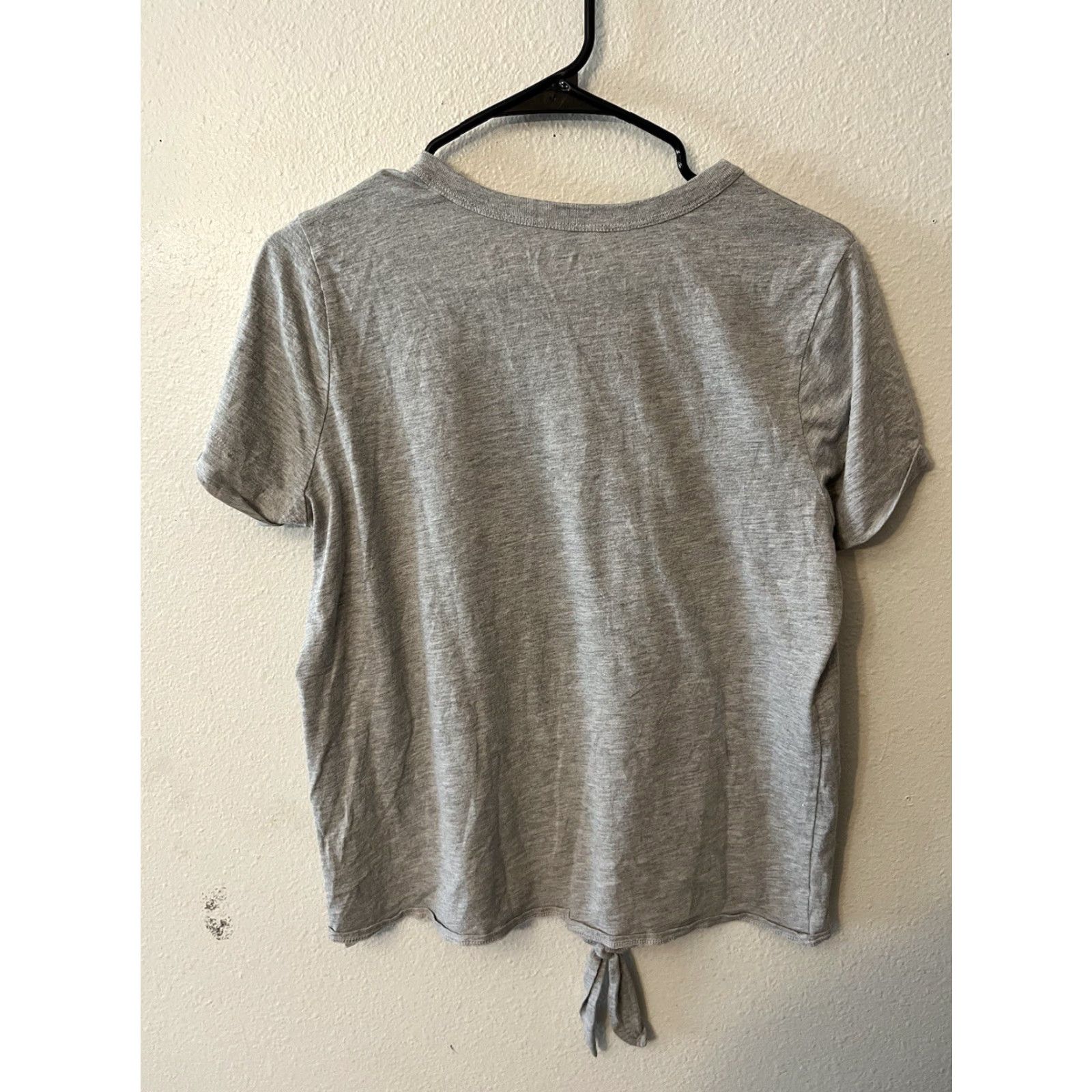Champion Champion Tie-Front Tee Womens XL T-Shirt Short Sleeve Gray Ring Spun Script Logo Activewear Shirt Women XL Gray Logo Tie Front Tee Size XL / US 12-14 / IT 48-50 - 3 Thumbnail