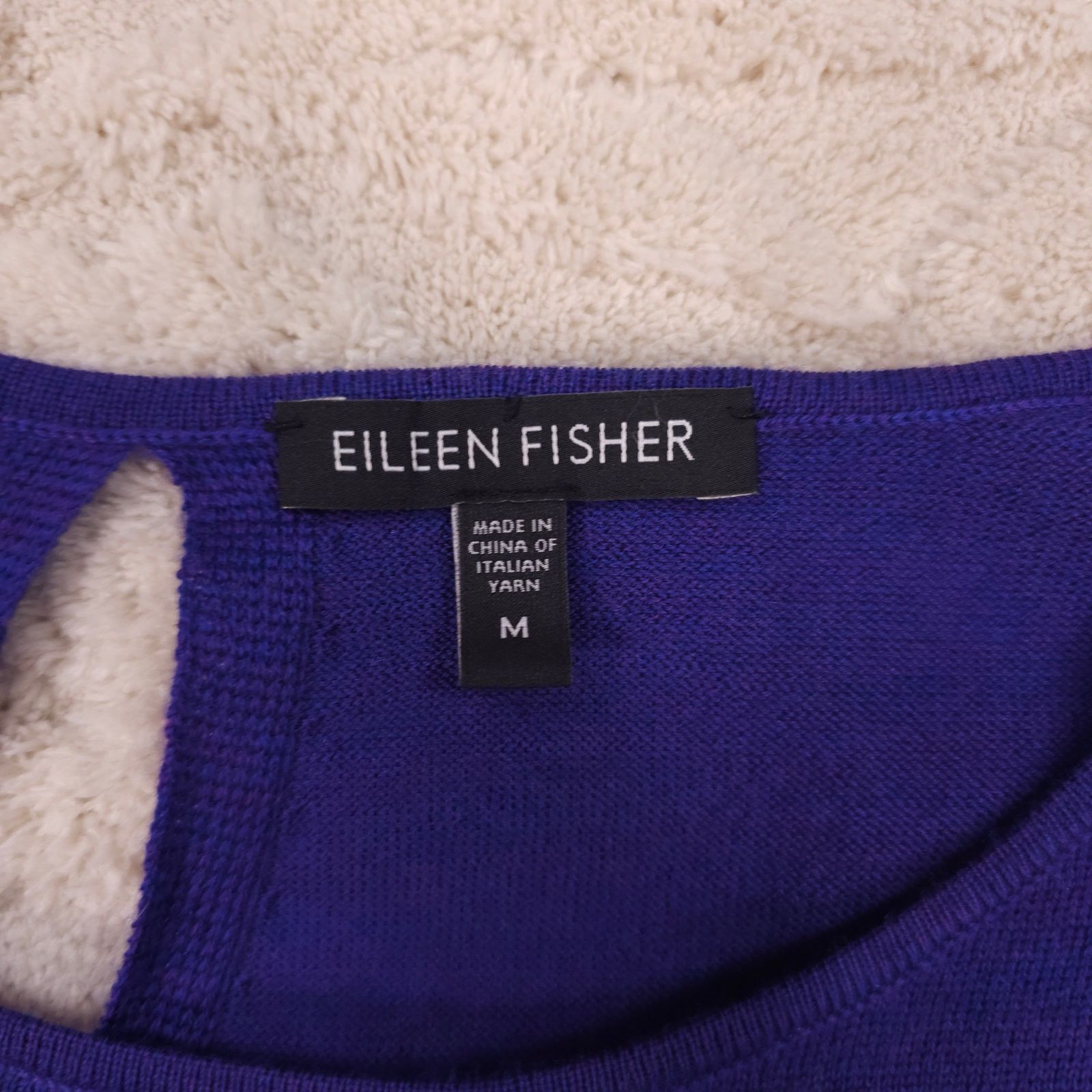 Eileen Fisher Eileen Fisher Merino Wool Open Back Sweater Purple Sz Medium Size M / US 6-8 / IT 42-44 - 7 Thumbnail