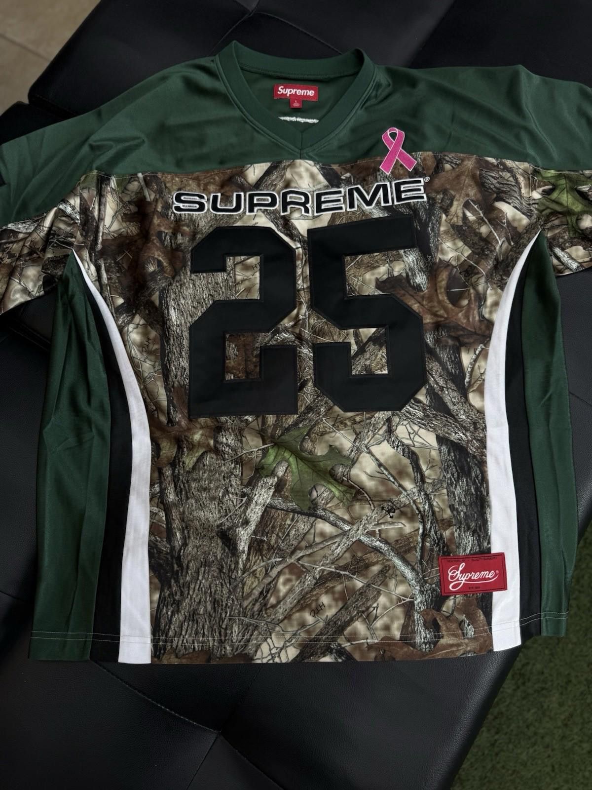 シャツ Supreme Breast Cancer Awareness Jersey M NEW Supreme Breast Cancer Awareness Football Jersey Black Size