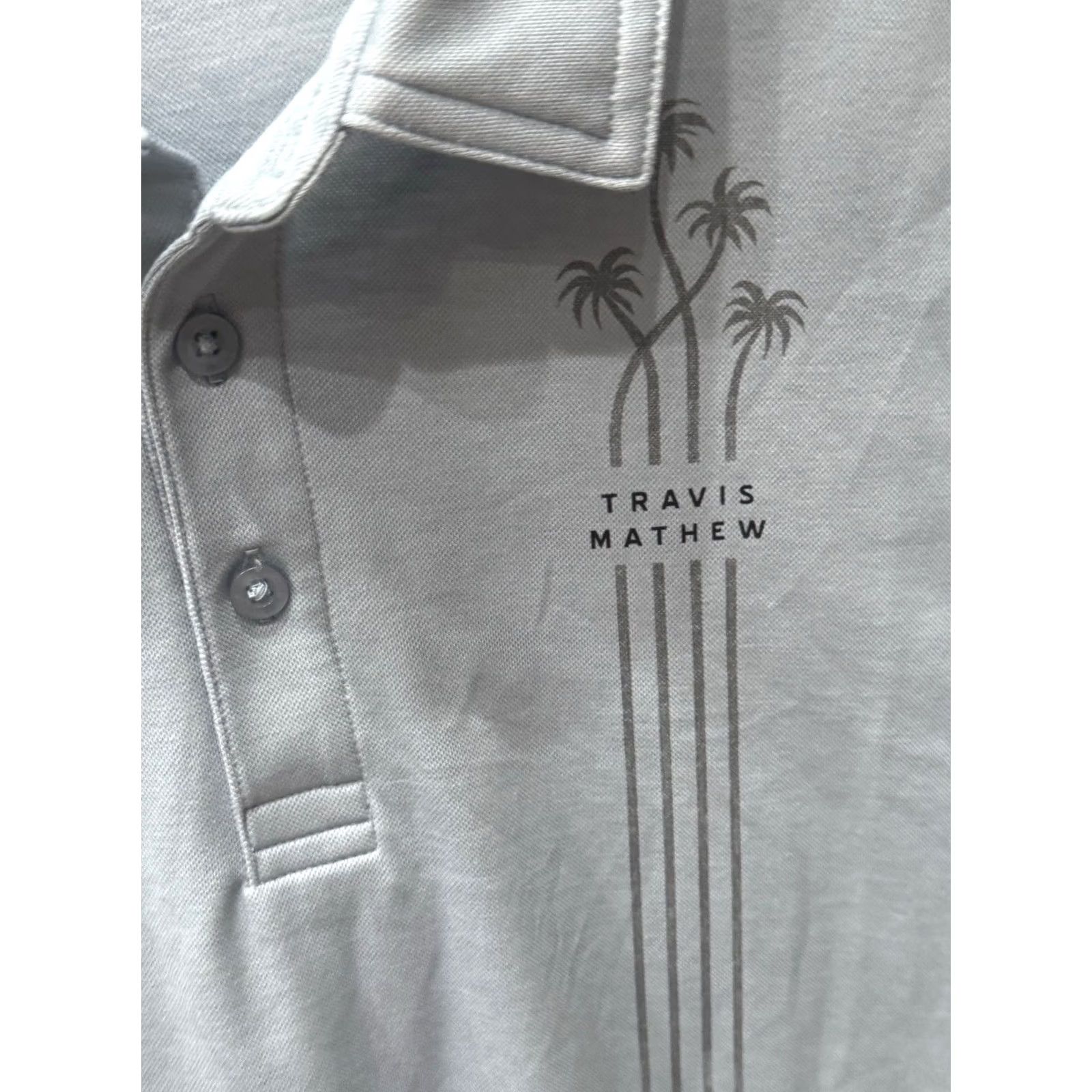 TravisMathew Travis Matthew Gray Palm Tree POLO SHIRT Medium M Mens Long Sleeve Multicolor Polo Shirt Size US M / EU 48-50 / 2 - 7 Thumbnail