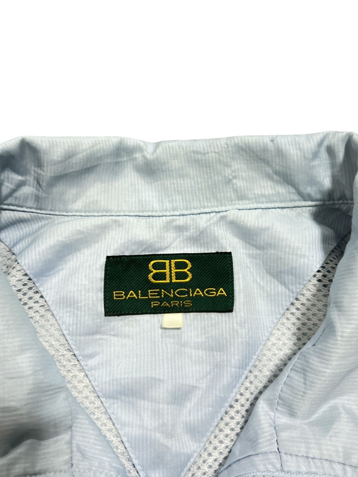 Balenciaga VINTAGE Balenciaga Paris Track Jacket Light Blue Size US L / EU 52-54 / 3 - 9 Thumbnail