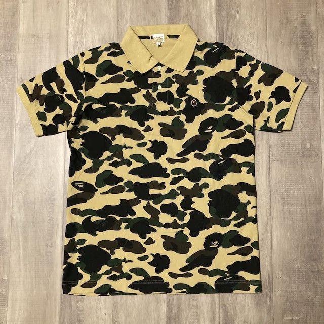Bape 🔥Vintage🔥 BAPE CAMO Polo shirt 1st camo yellow a bathing ape Size US L / EU 52-54 / 3 - 1 Thumbnail