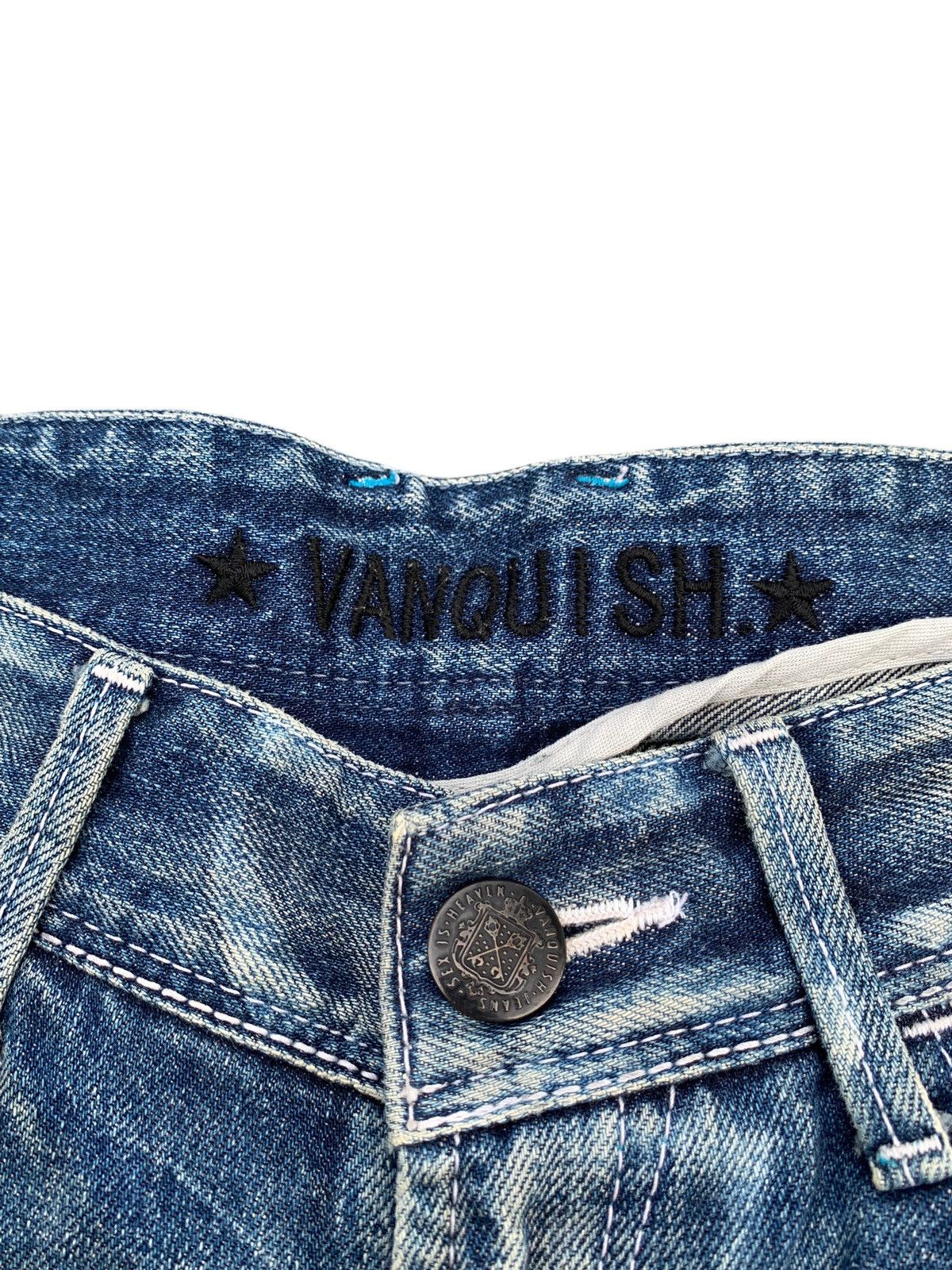 Vanquish VANQUISH GOLD MUDMAX PUNK JAPANESE DISTRESSED DENIM Size US 30 / EU 46 - 9 Thumbnail
