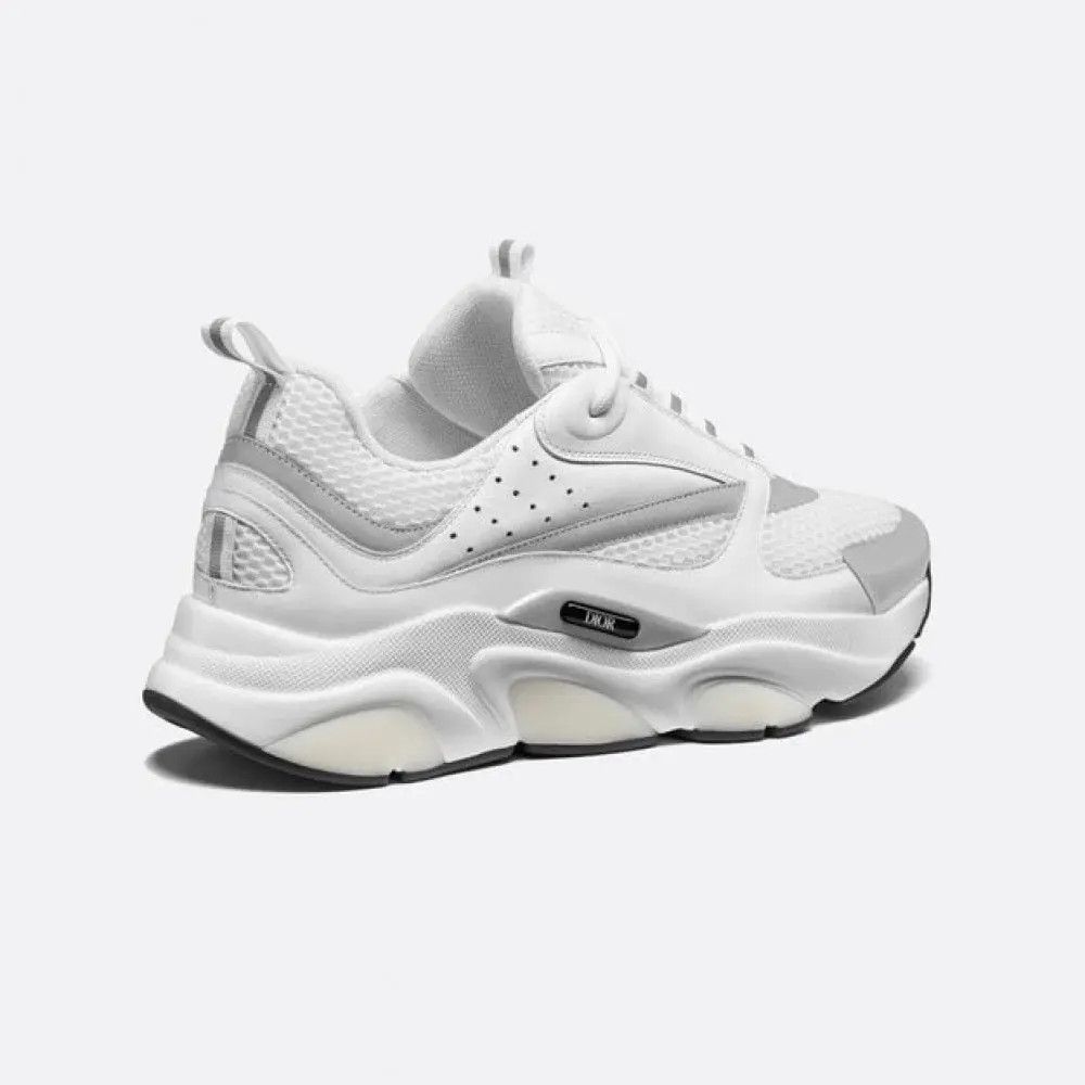 Dior o1w1db10825 3SN231 B22 Low-Top Sneakers in White/Silver Size US 15 / EU 48 - 2 Thumbnail