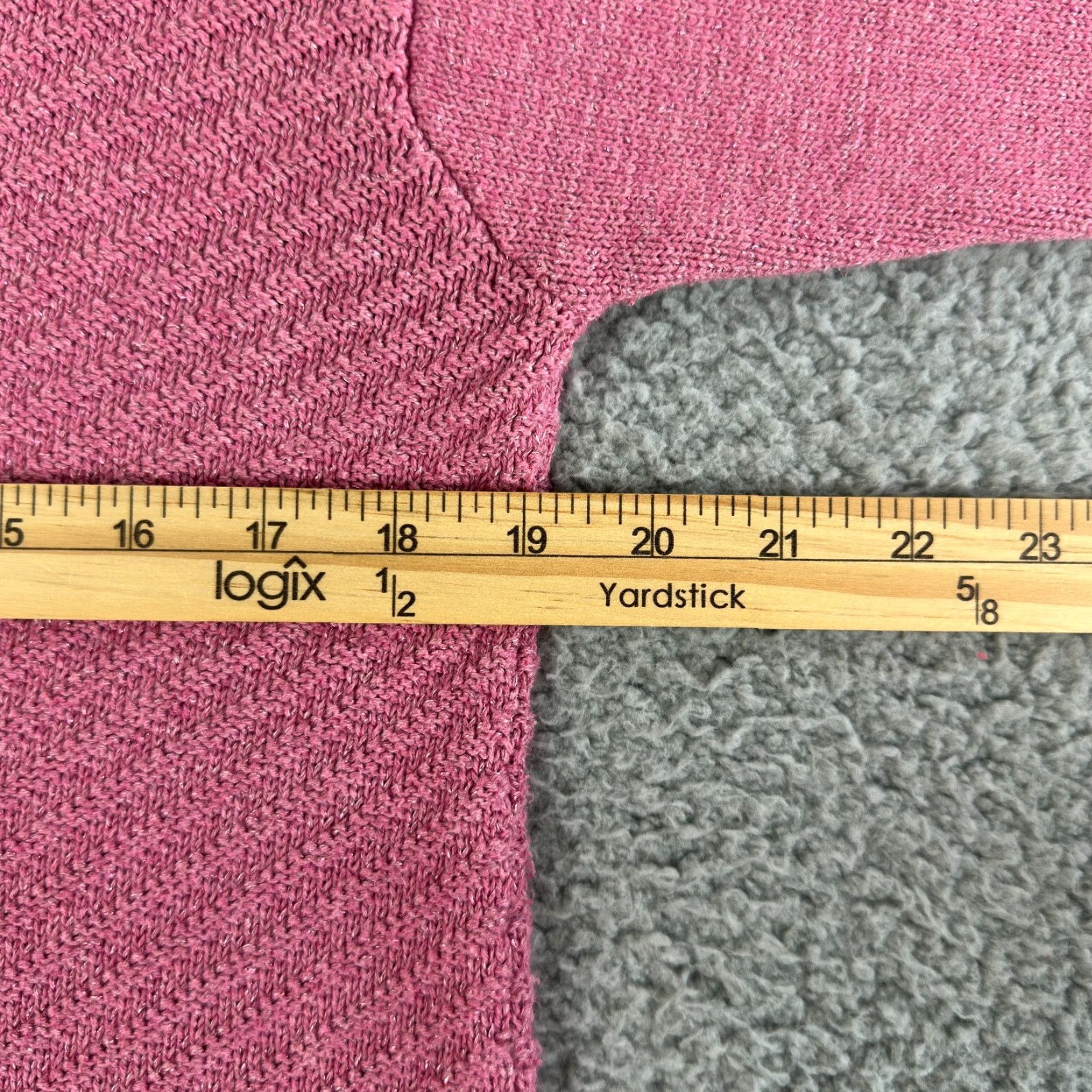 Chaps Chaps Ralph Lauren Sweater Womens Large Pink Metallic V Neck Knit Tunic Pullover Size L / US 10 / IT 46 - 5 Thumbnail