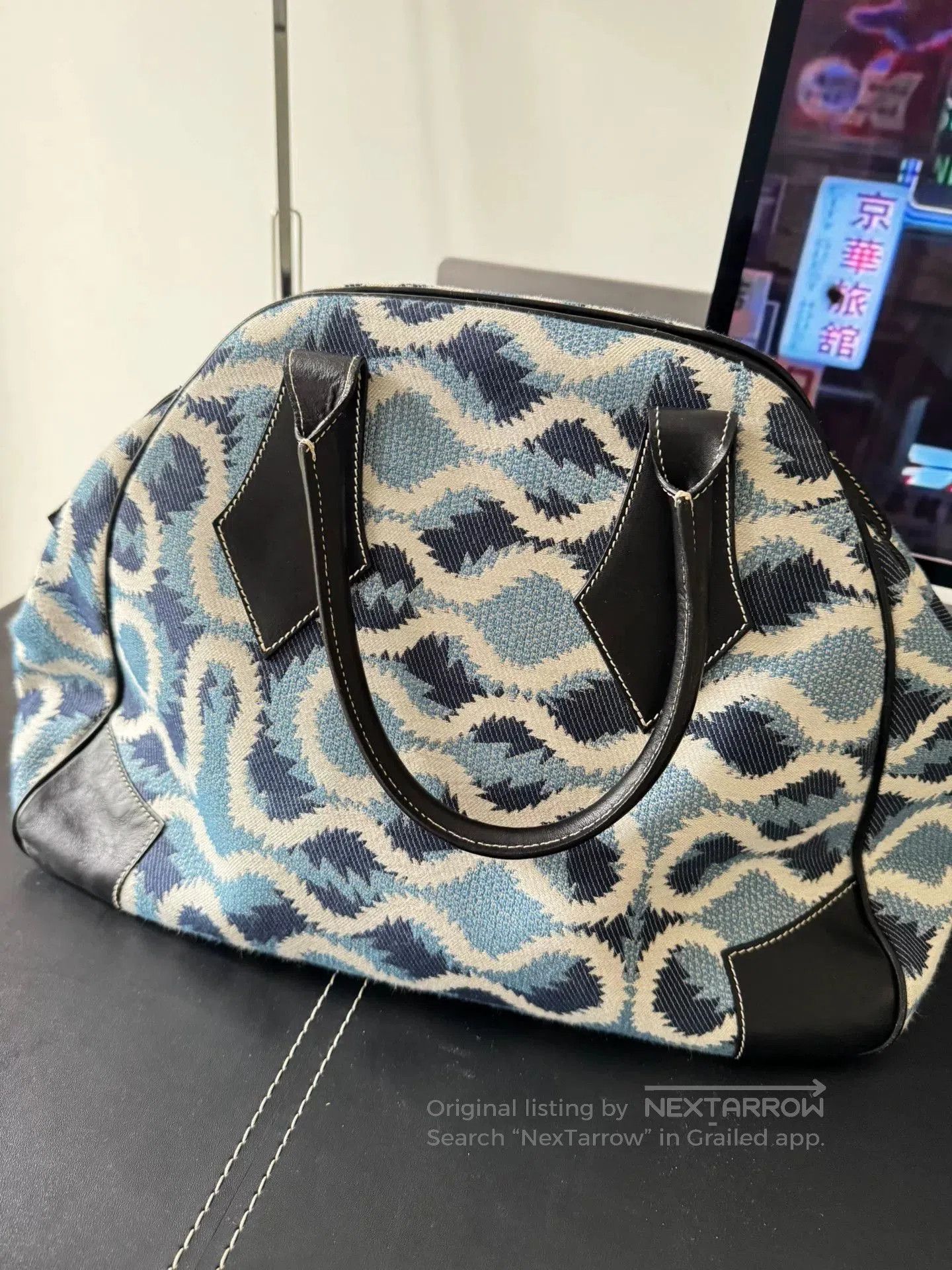 Vivienne Westwood Vivienne Westwood Vintage Blue Leopard Bowling Tote. Size ONE SIZE - 5 Thumbnail
