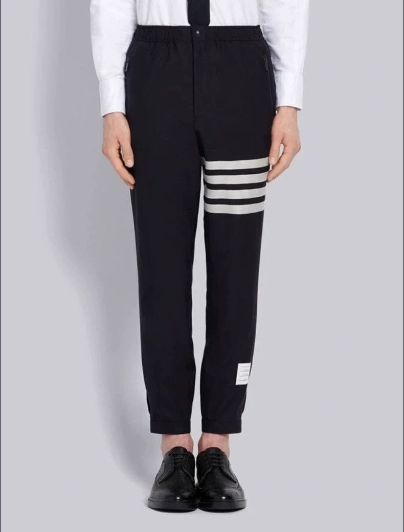 Thom Browne Thom Browne Size 1 Four-striped dark blue trousers 2506-Ne Size US 29 - 4 Thumbnail