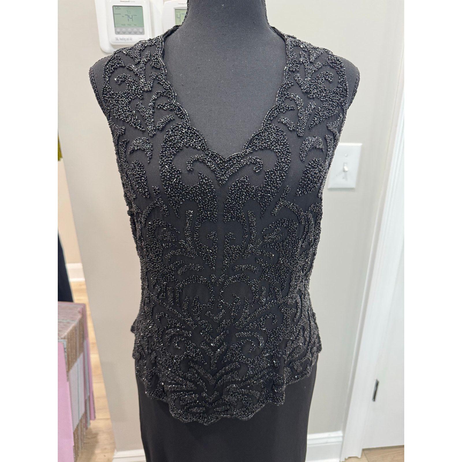 jkara beaded dress Light Yellow One Shoulder 3D Appliques Beading Long Prom Dress with Sl main image 1