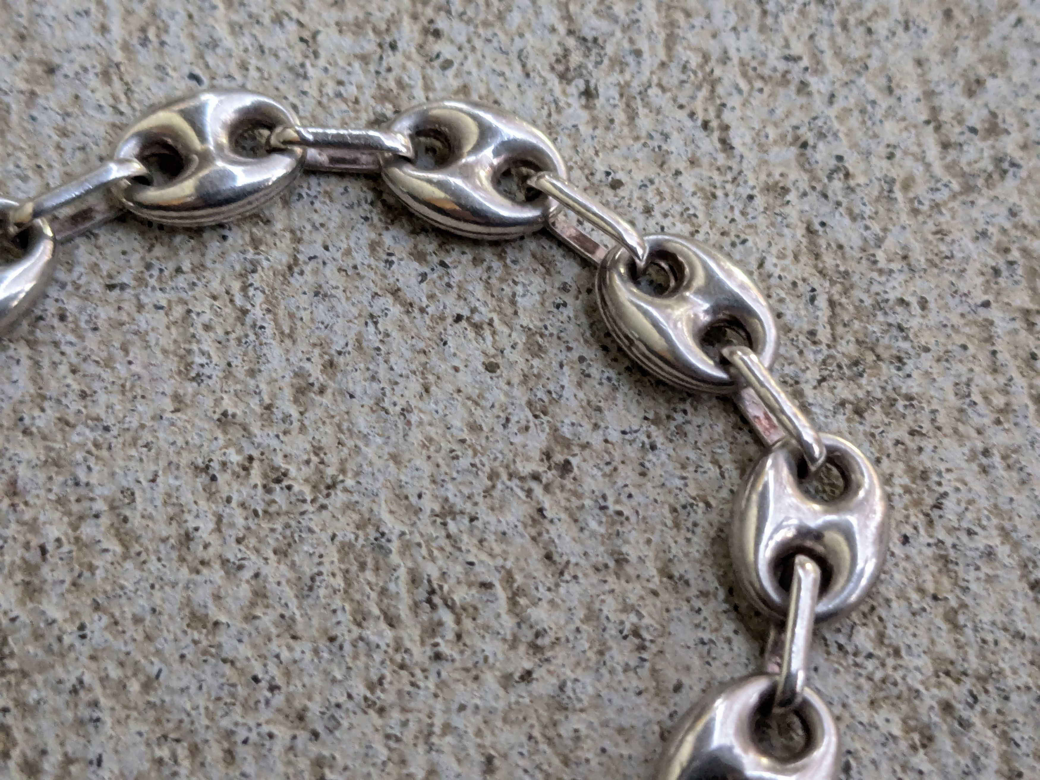Vintage Vintage Sterling Silver Bracelet Puffy Hollow Anchor Size ONE SIZE - 5 Thumbnail