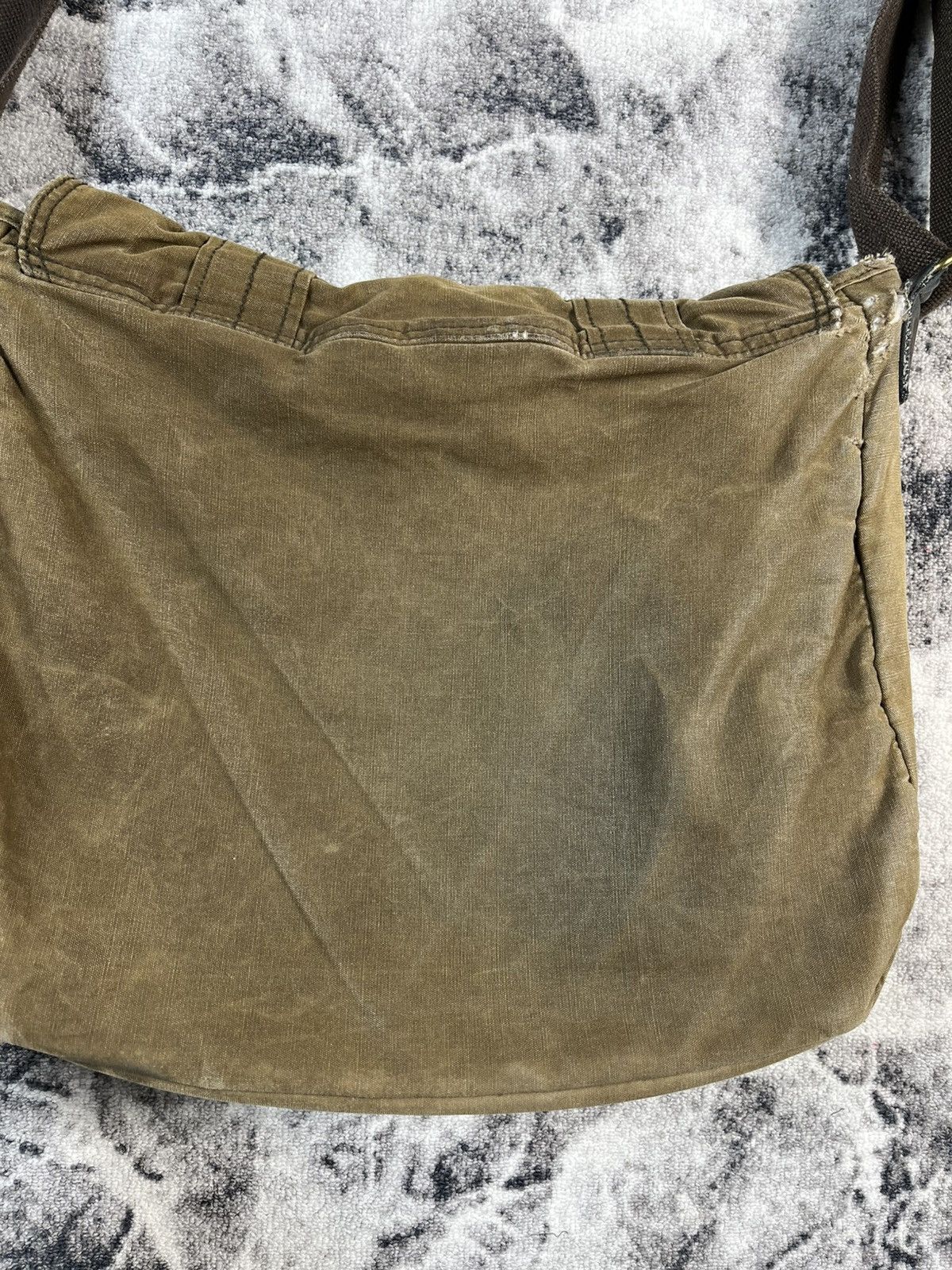 Other Vintage Canvas Messenger Bag Distressed Brown Large Size ONE SIZE - 13 Thumbnail