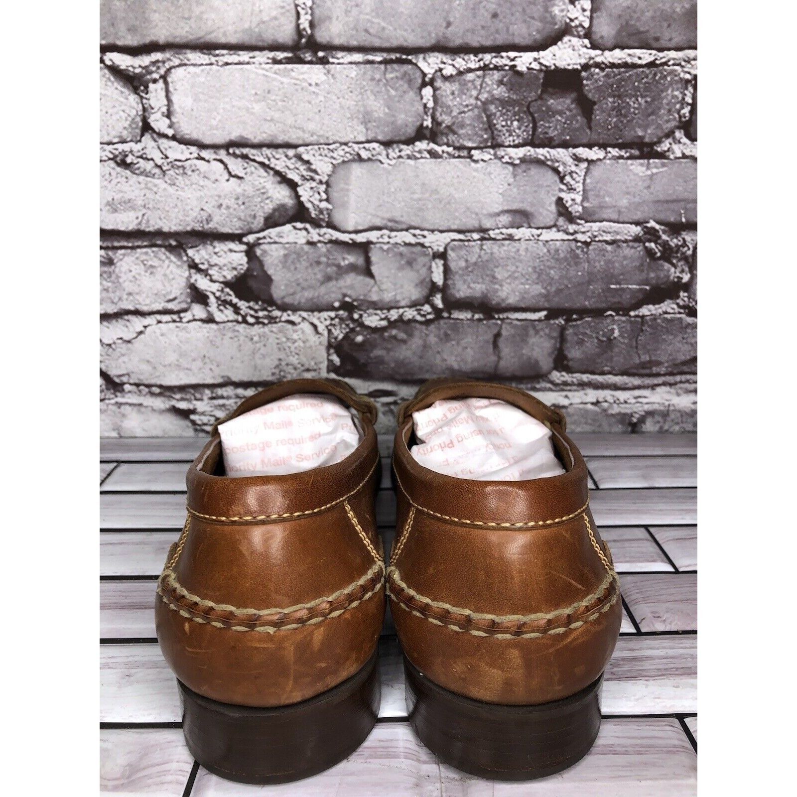 Kirkland Signature Kirkland Signature Brown Leather Penny Loafers Moc Toe Slip Size US 10 / EU 43 - 4 Thumbnail