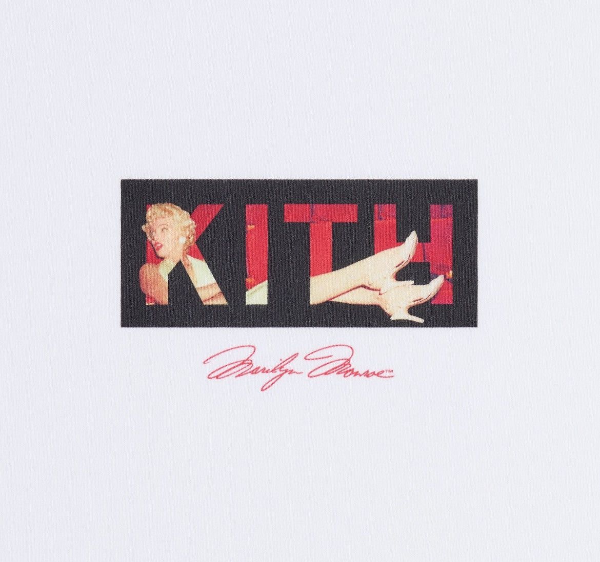 Kith X Marilyn Monroe Logo Tee in White, Men's