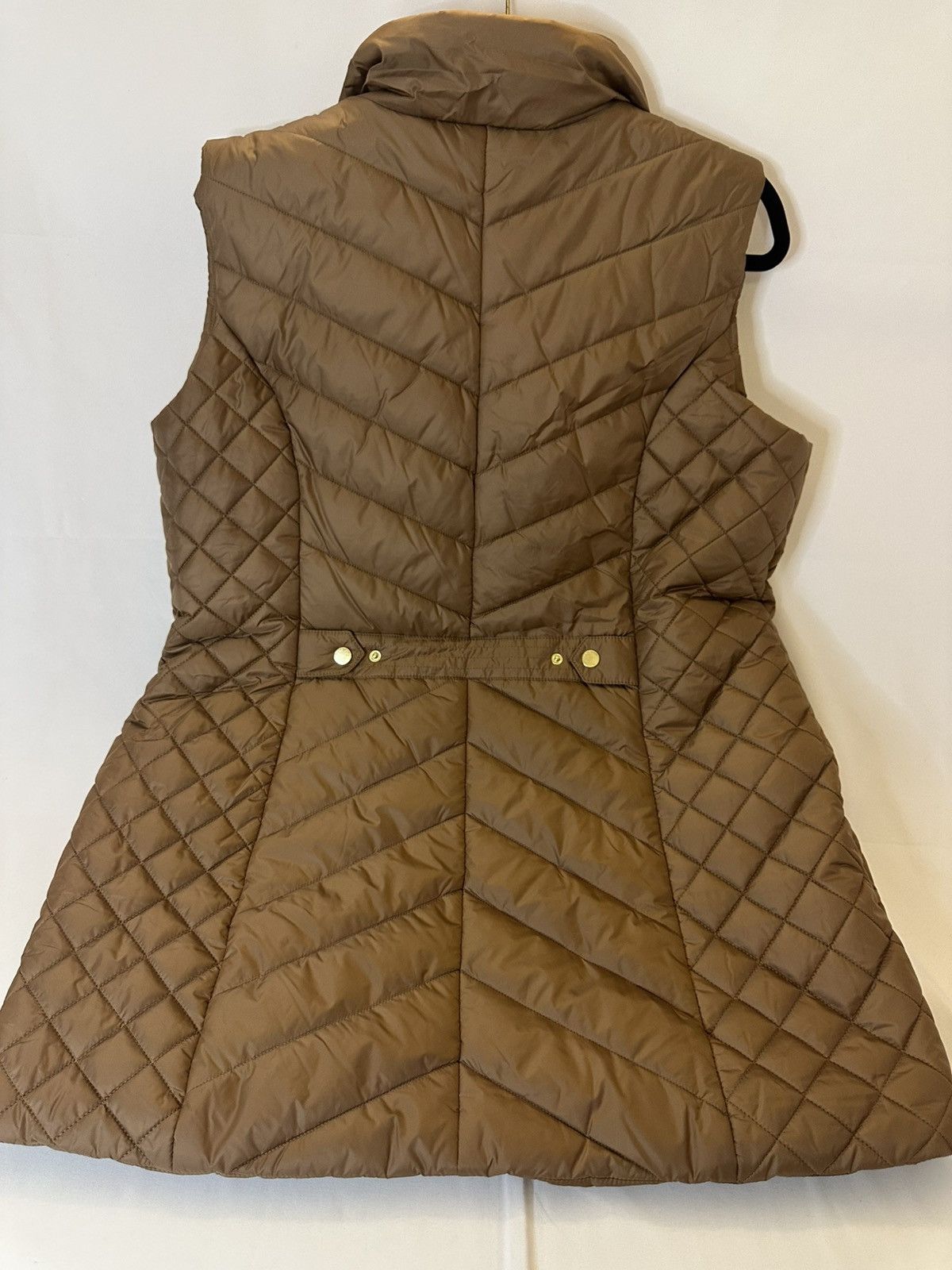 Weatherproof Weatherproof Long Quilted Zip Up Snaps Vest Mocha Brown Size XL / US 12-14 / IT 48-50 - 3 Thumbnail