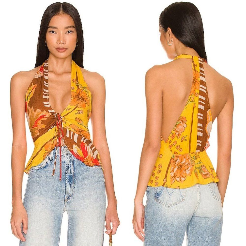 Free People NWT New Free People Hot Tropics Mango Combo Tank Size XS Size XS / US 0-2 / IT 36-38 - 1 Thumbnail