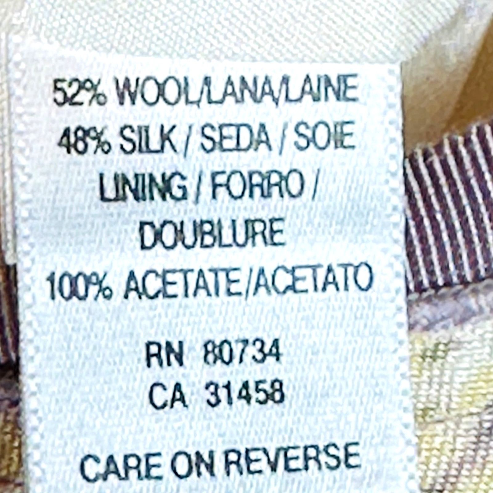 Other BCBGMaxazria Watercolor‎ Wool/Silk Skirt Lavender/Cream10 Size 32" / US 10 / IT 46 - 17 Thumbnail