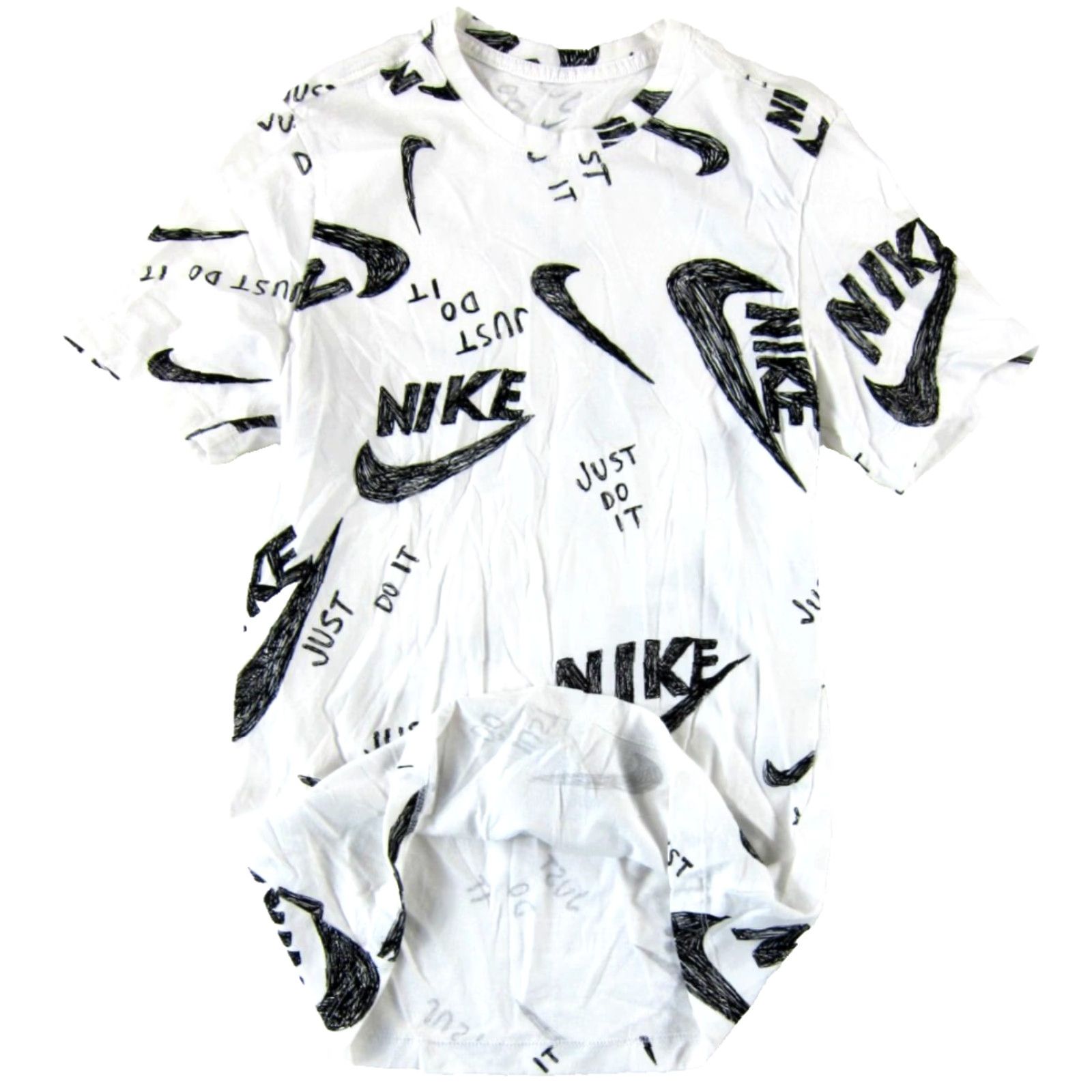 Nike Nike Tee Just Do It White Black Swoosh Crew Neck Short Sleeve T-Shirt Men Small Size US S / EU 44-46 / 1 - 5 Thumbnail