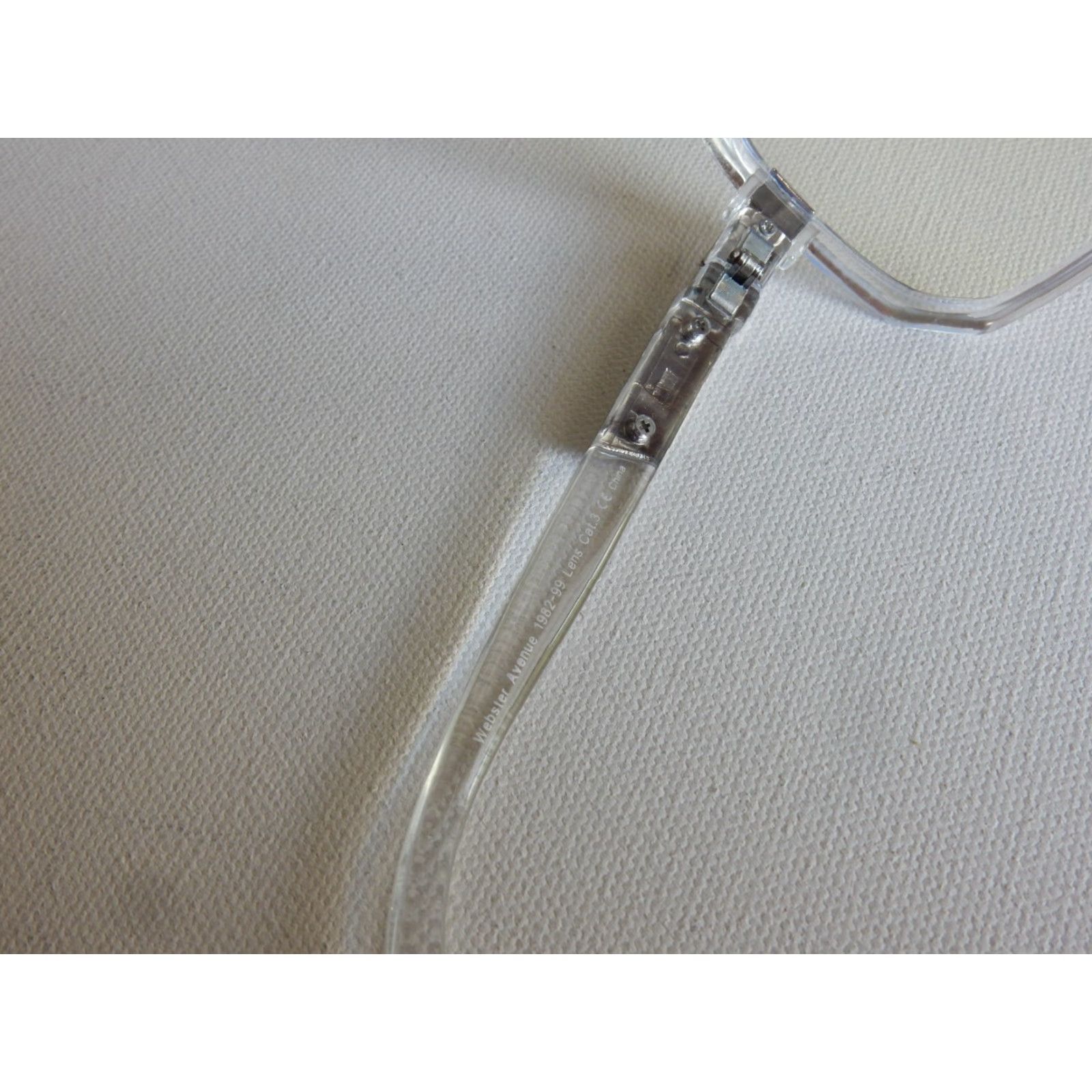 Avenue VINTAGE NYS Women Sunglasses Webster Avenue 1982-99 Clear Lens Clear Frame Size ONE SIZE - 4 Thumbnail