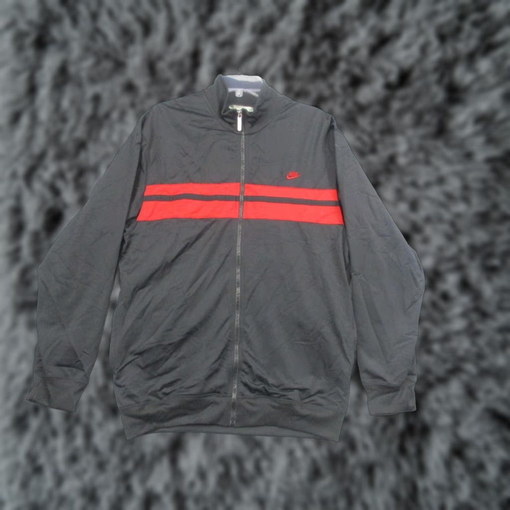 Nike Nike Jacket Mens Large Black Red Track Full Zip Athletic Windbreaker Coat Size US L / EU 52-54 / 3 - 1 Thumbnail