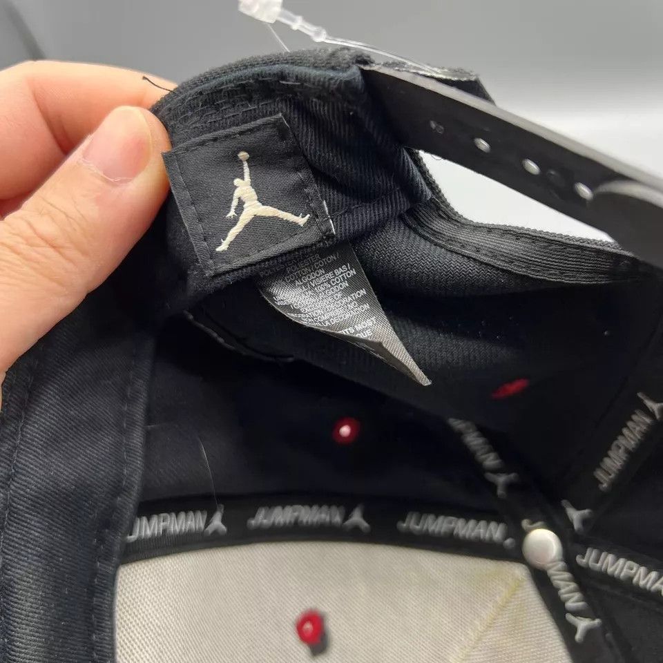 Jordan Brand Air Jordan Flight Hat Men Black Gray Jumpman Snap Back Cap Size ONE SIZE - 4 Thumbnail