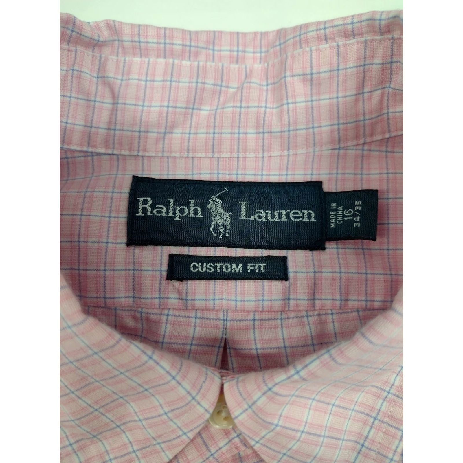 Ralph Lauren Ralph Lauren Custom Fit Long Sleeve Shirt Mens Size 16 34/35 Pink Blue Striped Button-Up Collared Slim Regular 100% Cotton Size US L / EU 52-54 / 3 - 3 Thumbnail