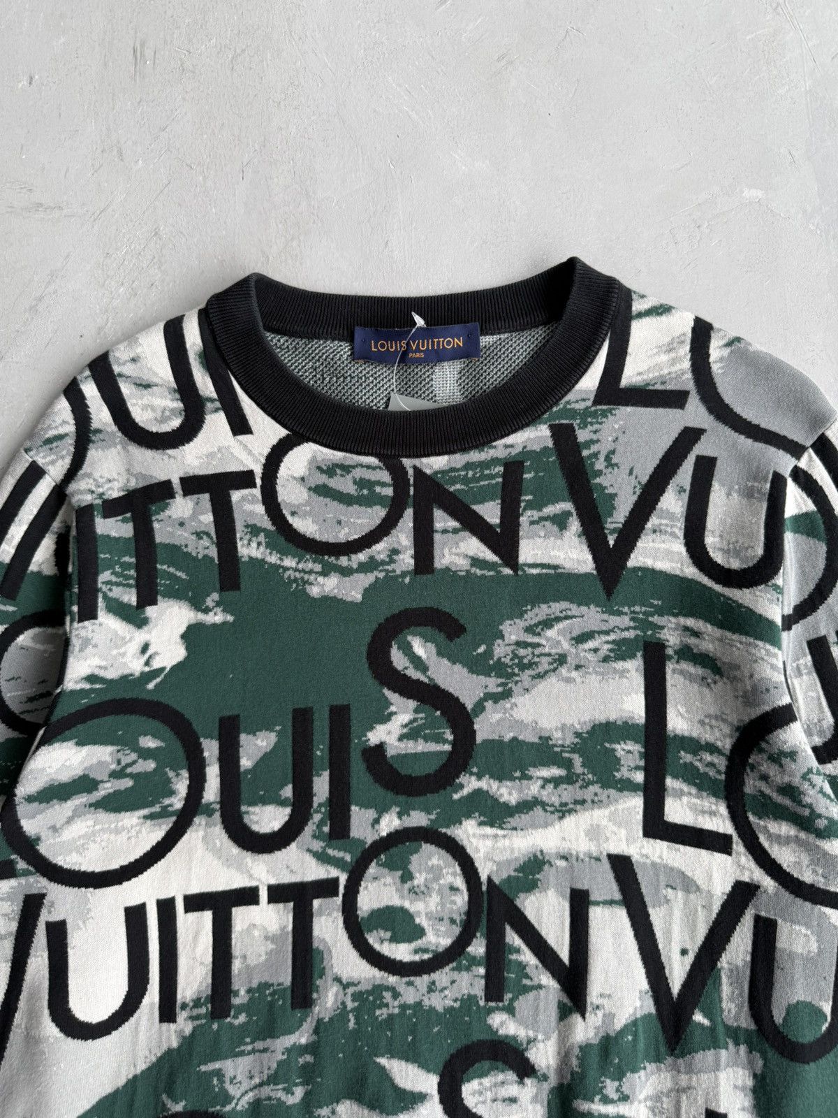 Louis Vuitton Louis Vuitton - Camou Script Knit Crewneck Size US XL / EU 56 / 4 - 3 Thumbnail