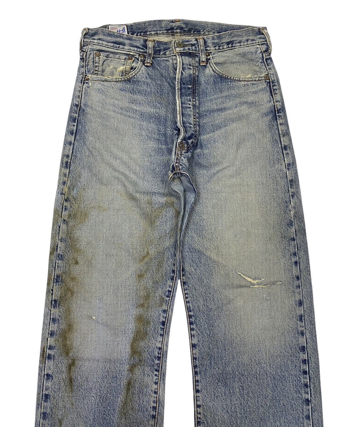 EIGHT-G EIGHT G SELVEDGE DIRT MADE IN JAPAN DISTRESS DENIM JEANS Size US 32 / EU 48 - 5 Thumbnail