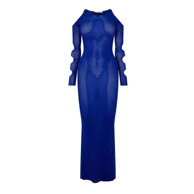 Off-White o1y1125 Maxi Dress in Bright Blue Size XS / US 0-2 / IT 36-38 - 1 Thumbnail
