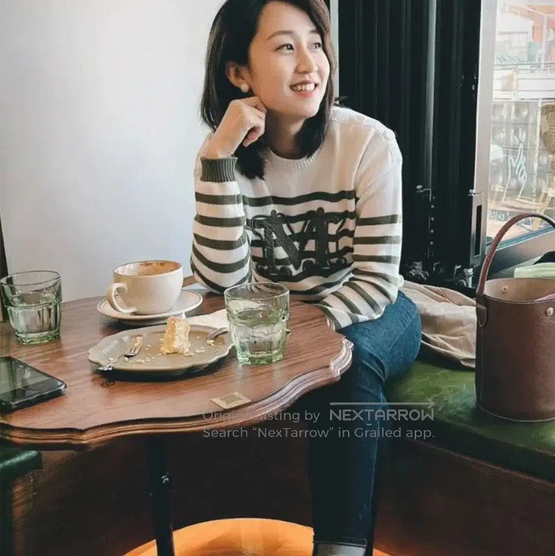 Max Mara MaxMara Striped Cotton Sweater with Embroidery . Size M / US 6-8 / IT 42-44 - 9 Thumbnail