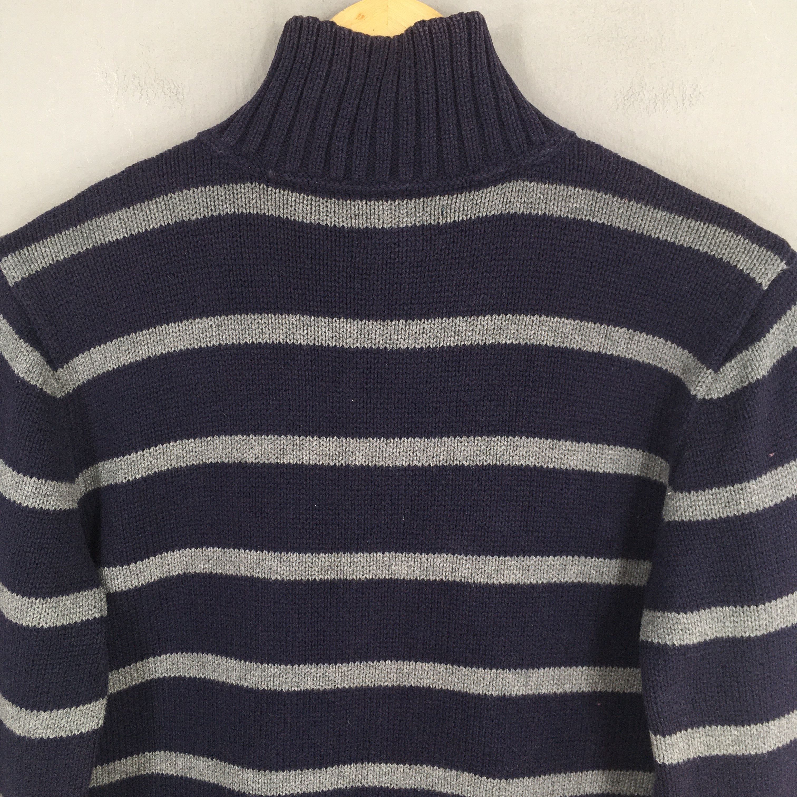 Polo Ralph Lauren × RRL Ralph Lauren × Ralph Lauren Vintage Polo Ralph Lauren Zipper Striped Sweatshirt Small Size US S / EU 44-46 / 1 - 7 Thumbnail