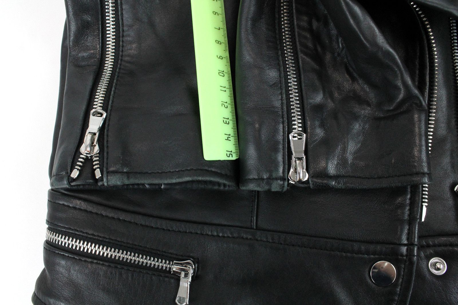 Sandro SANDRO Jacket Women XS Lamb Leather Biker Full Zip Lined Size XS / US 0-2 / IT 36-38 - 12 Thumbnail