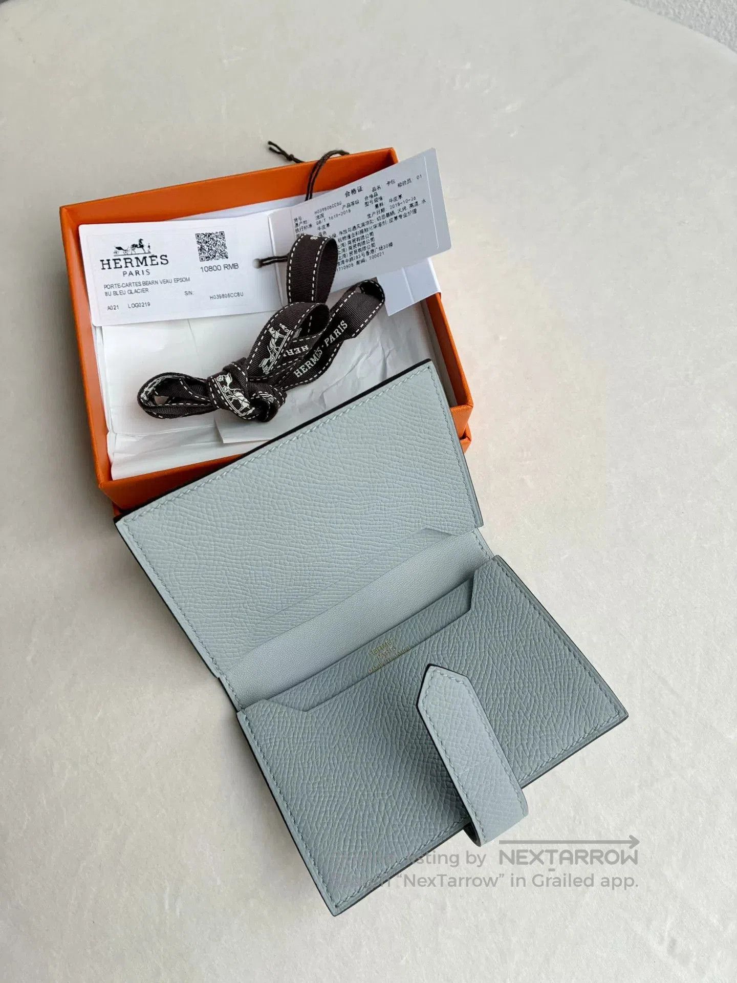 Hermes Hermes Bearn Card Case Gold Clasp. Size ONE SIZE - 5 Thumbnail